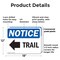 Signmission Trail (Left Arrow), 18 in W x Rectangle, Plastic OS-2PACK-NS-P-1218-L-18710 - alternate 7
